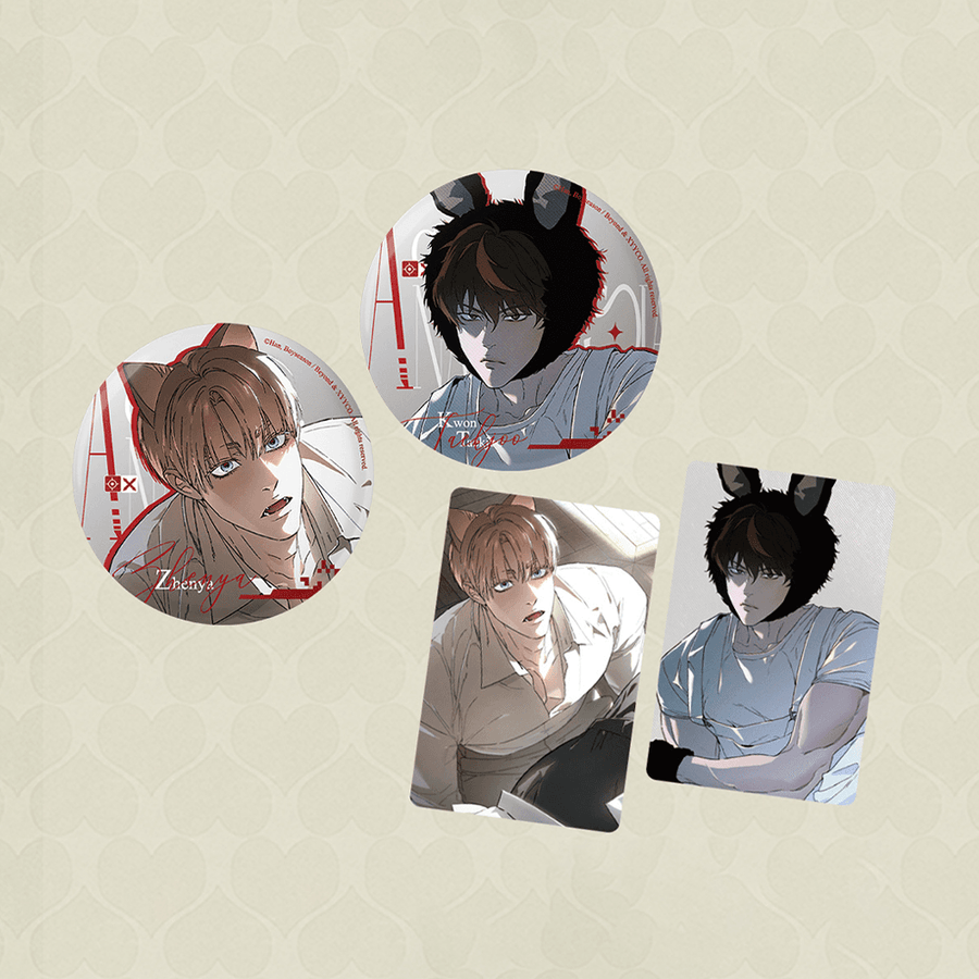 Codename: Anastasia 'Masquerade' Pop-Up Cafe - Cat and Rabbit Badge Set - XYYCO - Badge - Harumio