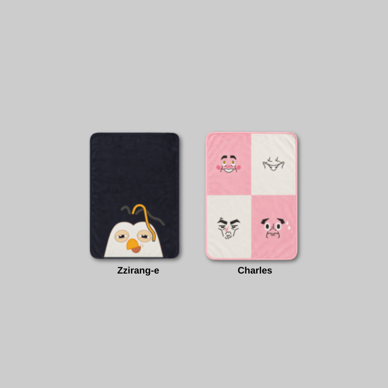 Add a cozy character-themed touch to your everyday relaxation with the DAY OFF AIRLINE: D.O ZZirang-e &amp; Charles - Blanket.