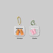 Keep your small essentials close with the DAY OFF AIRLINE: D.O ZZirang-e &amp; Charles - Earplugs Keyring.
