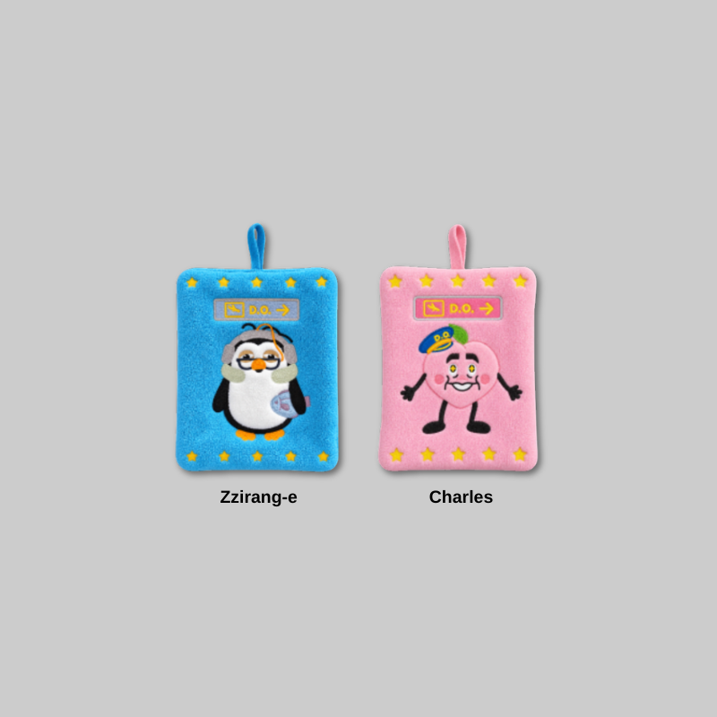 Add a character-themed touch to your daily routine with the DAY OFF AIRLINE: D.O ZZirang-e &amp; Charles - Hand Towel.