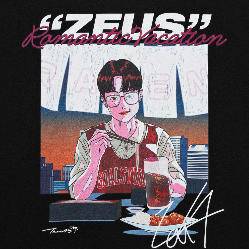 T1 x GOALSTUDIO - Romantic Vacation Zeus Graphic T-Shirt