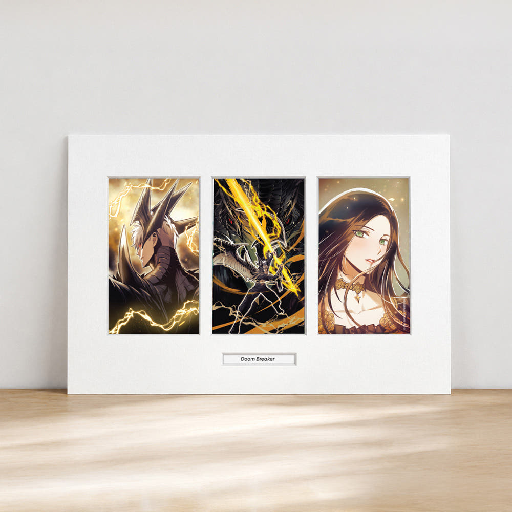 Bring the epic world of Doom Breaker to your collection with the official Scene Poster.