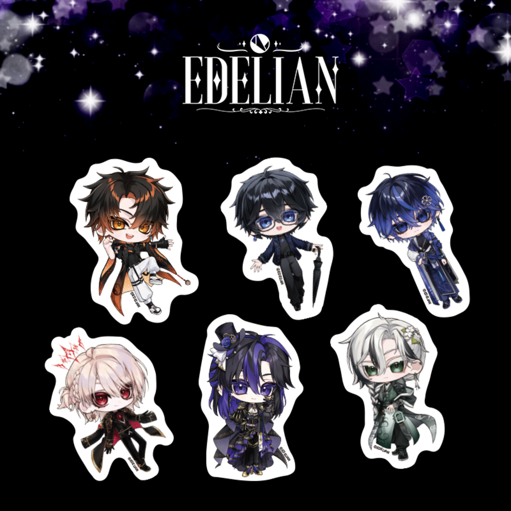 Decorate your favorite belongings with the Edelian - SD Character Die-Cut Sticker.