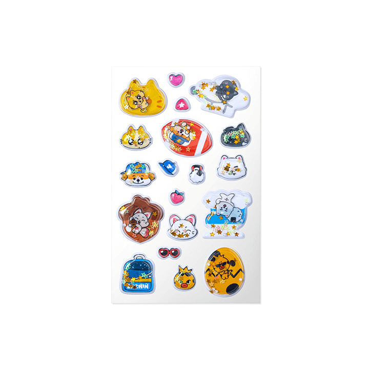 Featuring the adorable ENCHIN characters, this collectible sticker set brings playful designs inspired by ENHYPEN to your everyday belongings.
