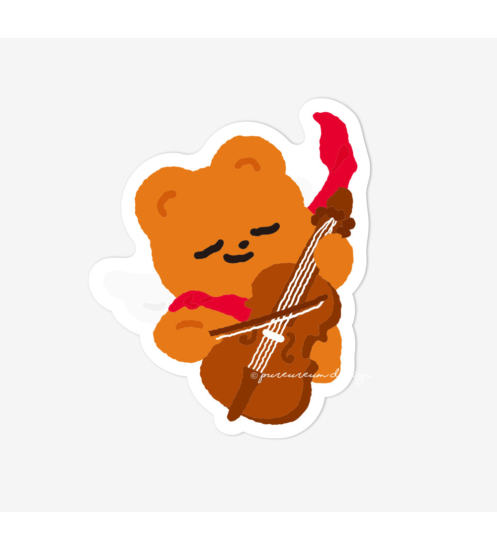 Pureureum Design - Cupid Bear Concert Engraving Sticker