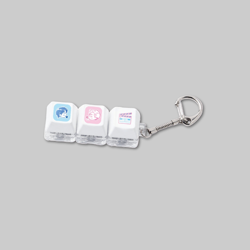 Add a unique touch to your everyday accessories with the Fantastic Love Line Pop-Up Keycap Keyring.