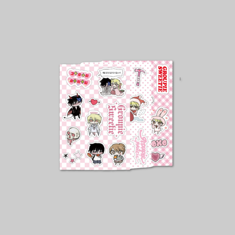 Add a creative touch to your collection with the Groupie Sweetie x B1A4 - Plate Sticker Set.