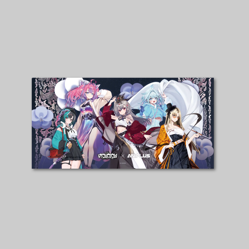 Stay cozy while showing your HOLOLIVE: Flow Glow fandom with the Cloak Blanket from the Flow Glow x Aniplus collaboration.