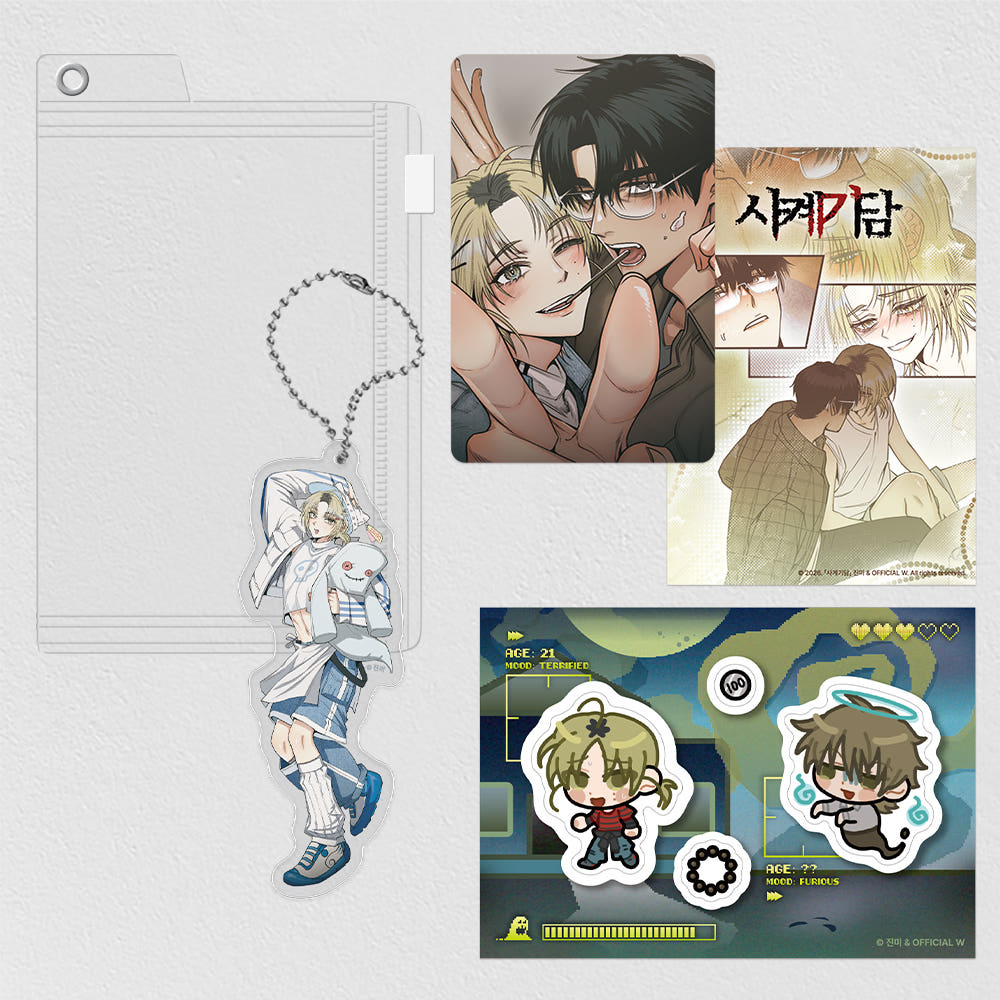 Inspired by the captivating world of Haunted Tales, this collectible pouch pack combines a stylish acrylic keyring with a convenient pouch featuring exclusive series-inspired artwork.