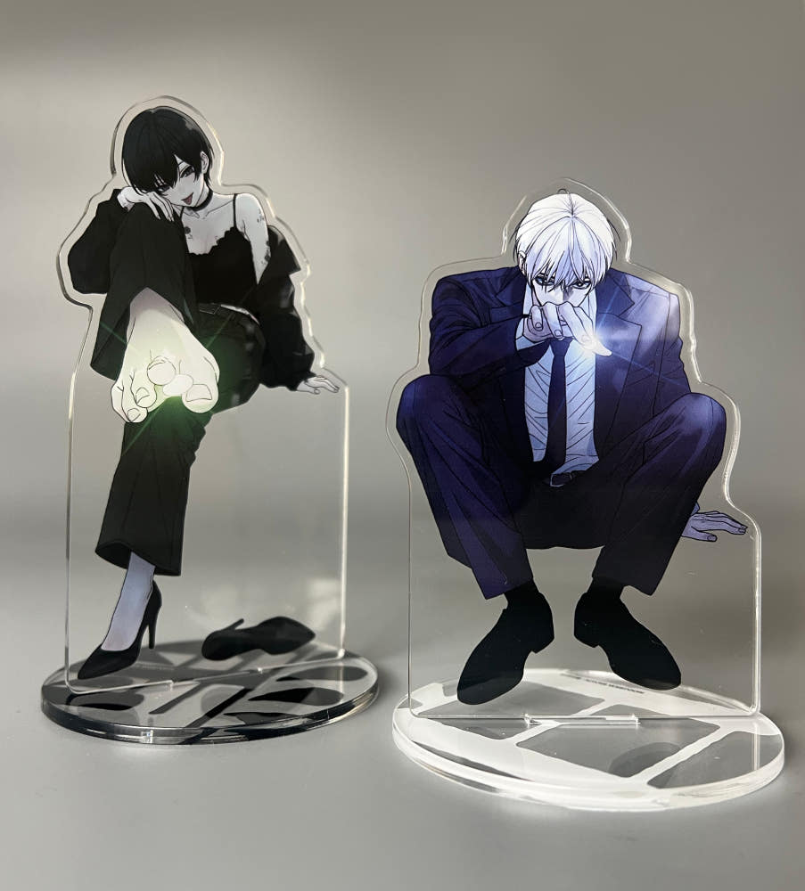 A stylish Acrylic Stand featuring character artwork from Her Game of Go.
