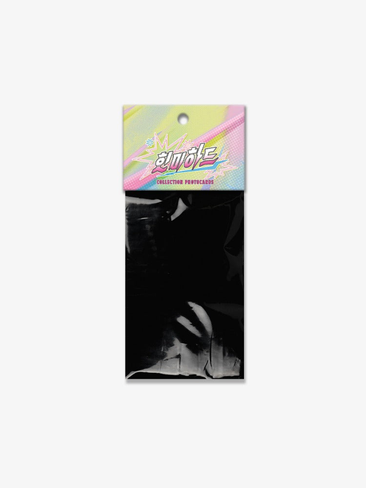 This premium photocard features exclusive artwork and character illustrations inspired by Hit Me Hard.