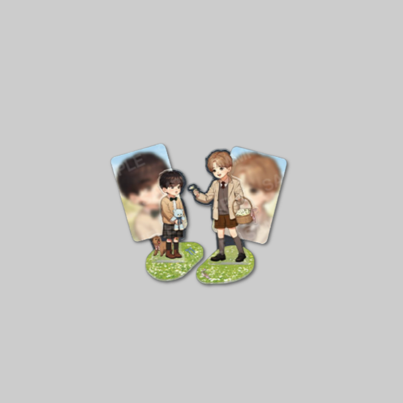 Celebrate the Jinx Pop-Up with the Kid Acrylic Stand, featuring series-inspired artwork in a charming acrylic display format.