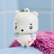Add a playful touch to your everyday accessories with the Kakao Friends - Bokshimi Figure Keyring.