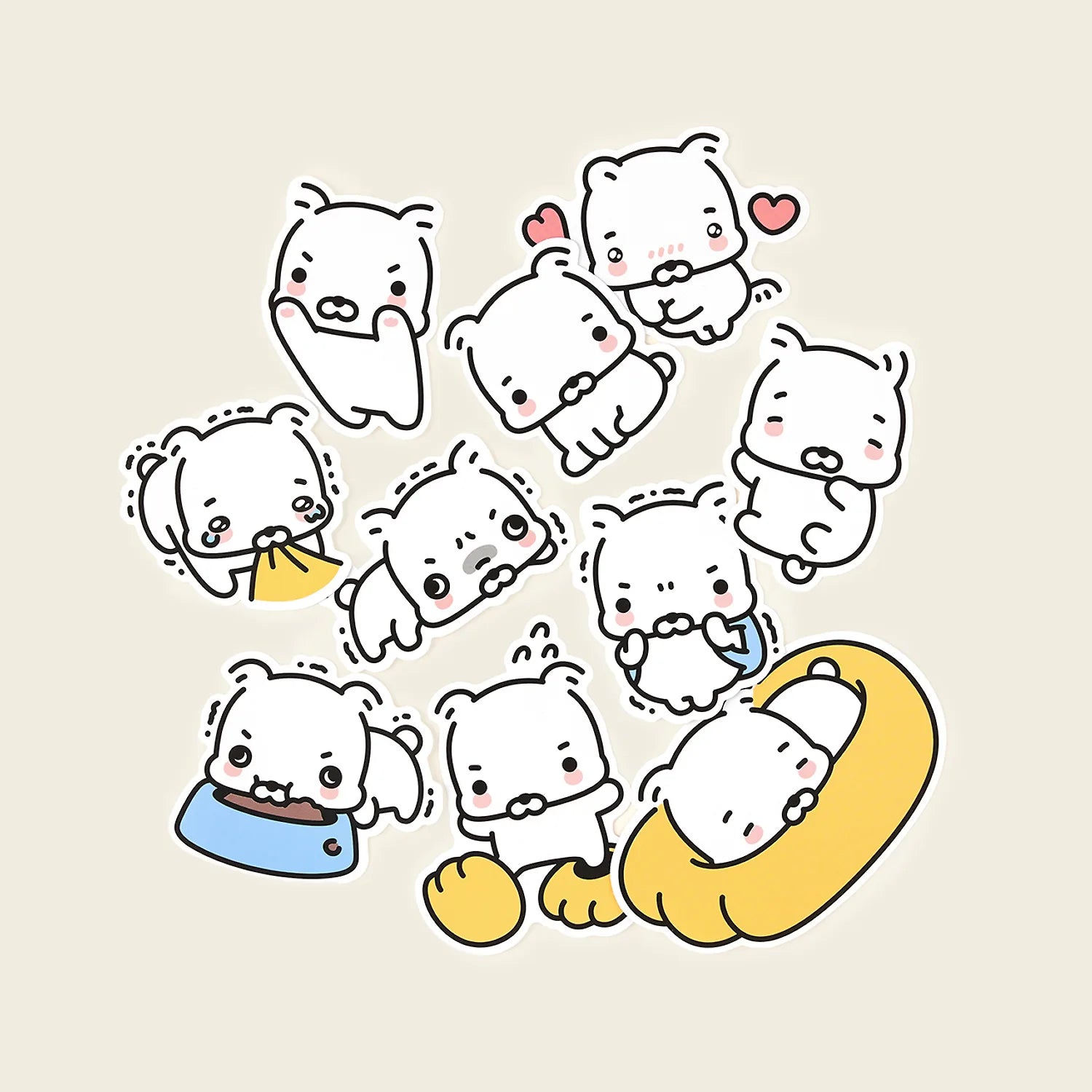 Add a cute and cheerful touch to your everyday items with the Kakao Friends - Bokshimi Removable Sticker.