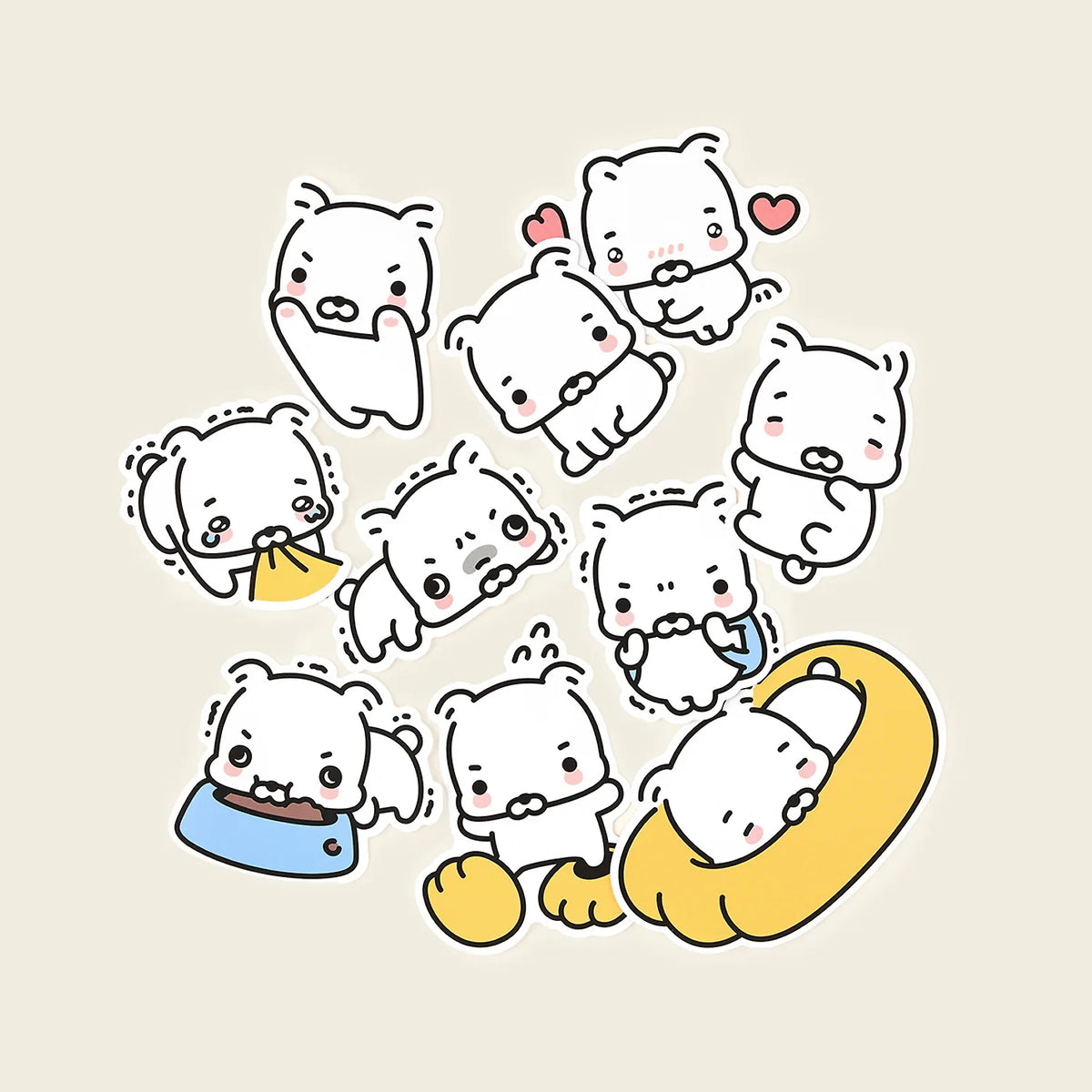 Add a cute and cheerful touch to your everyday items with the Kakao Friends - Bokshimi Removable Sticker.