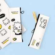 Keep your stationery organized with the Kakao Friends - Boksim Flat Pencil Case.