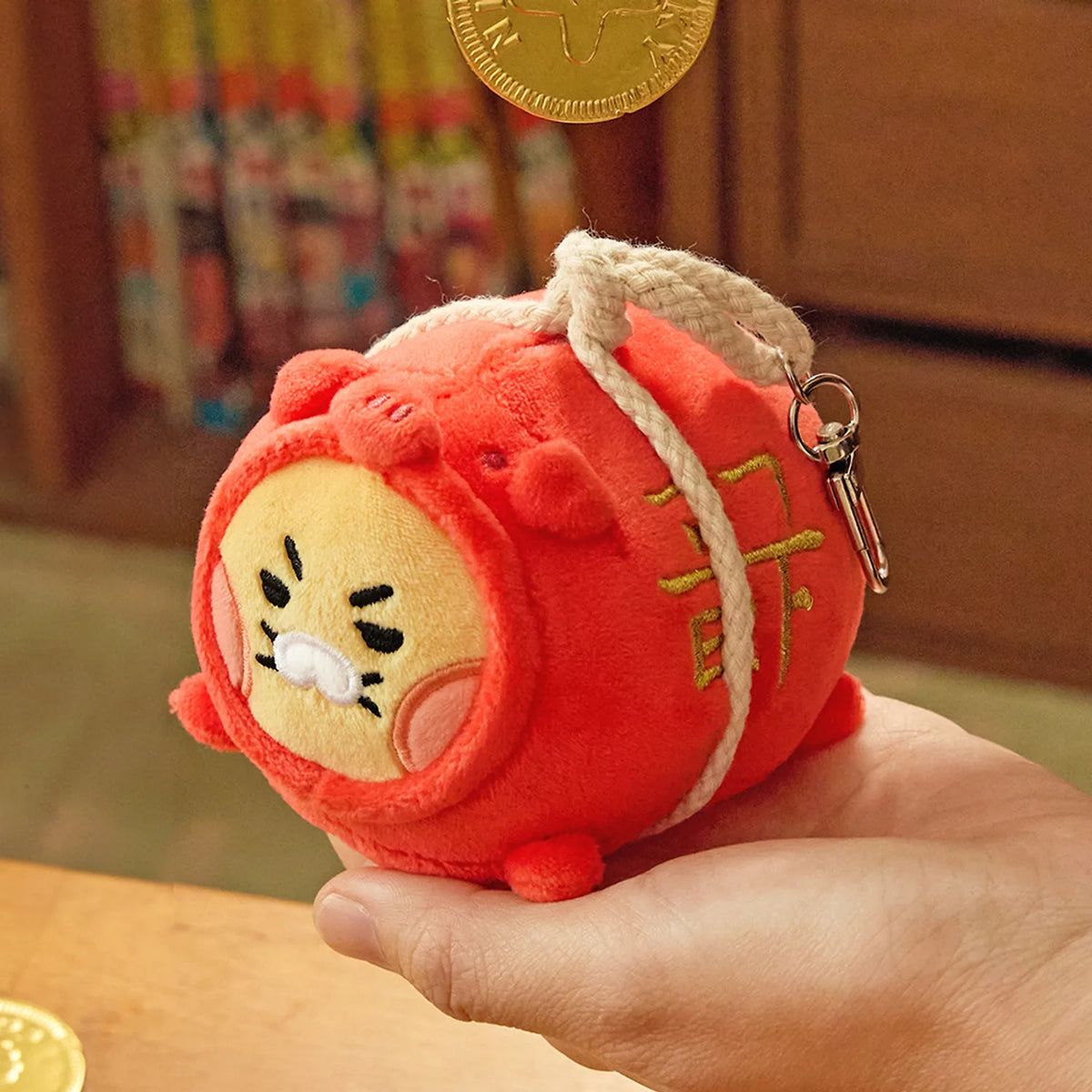 Carry a little charm wherever you go with the Kakao Friends - Chunsik Stationery Good Fortune Keyring.