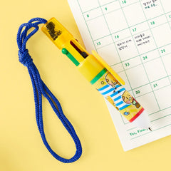 Kakao Friends - Chunsik Stationery Mini 4-color Ballpoint Pen with a Lanyard