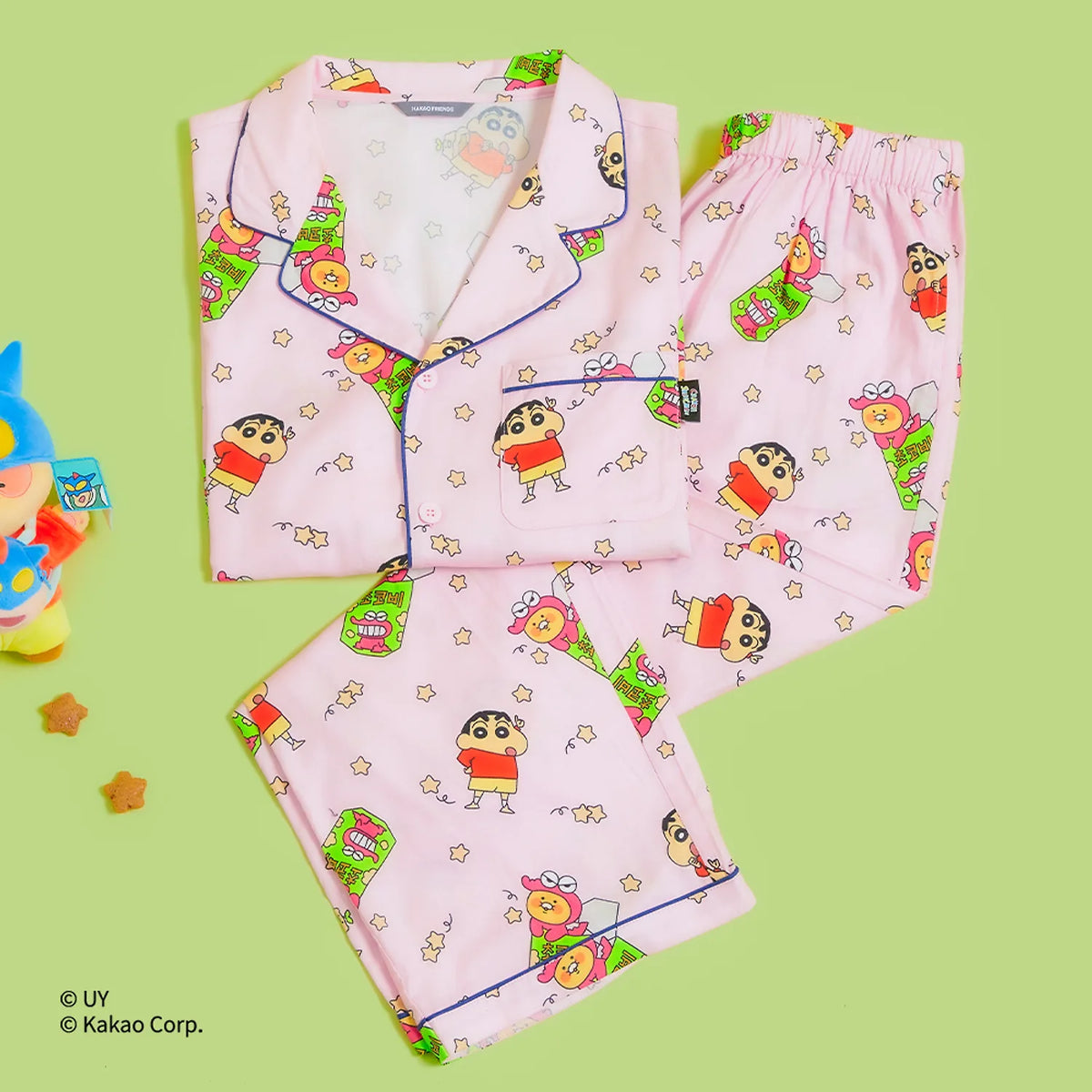 Relax in playful style with the Kakao Friends x Crayon Shinchan - Chunsik Pajamas (Women).