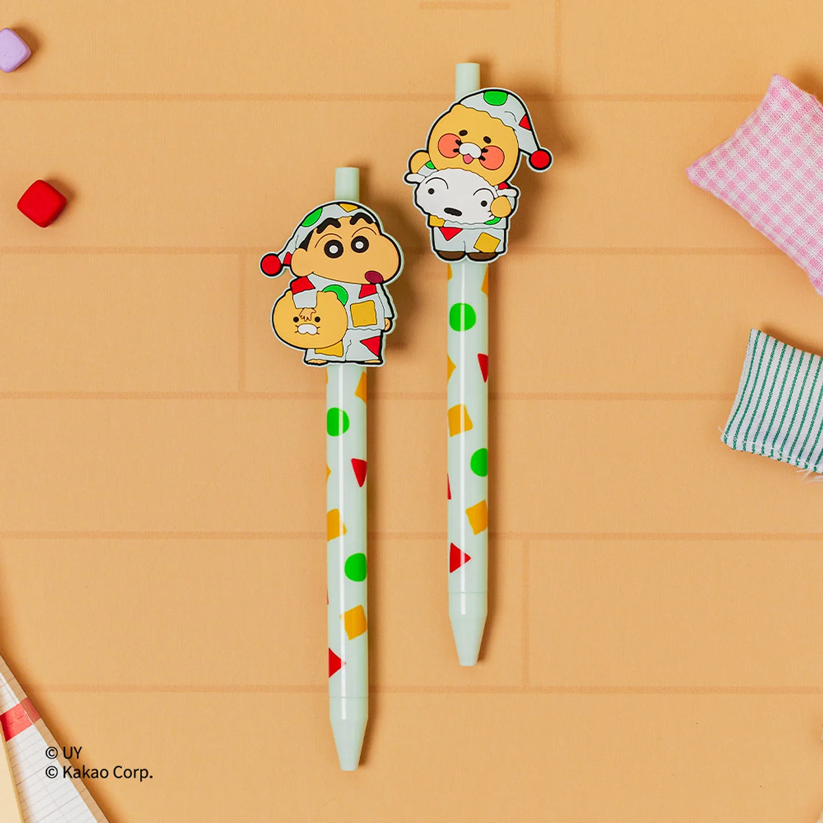 Make writing more fun with the Kakao Friends x Crayon Shinchan - Gel Pen Set.