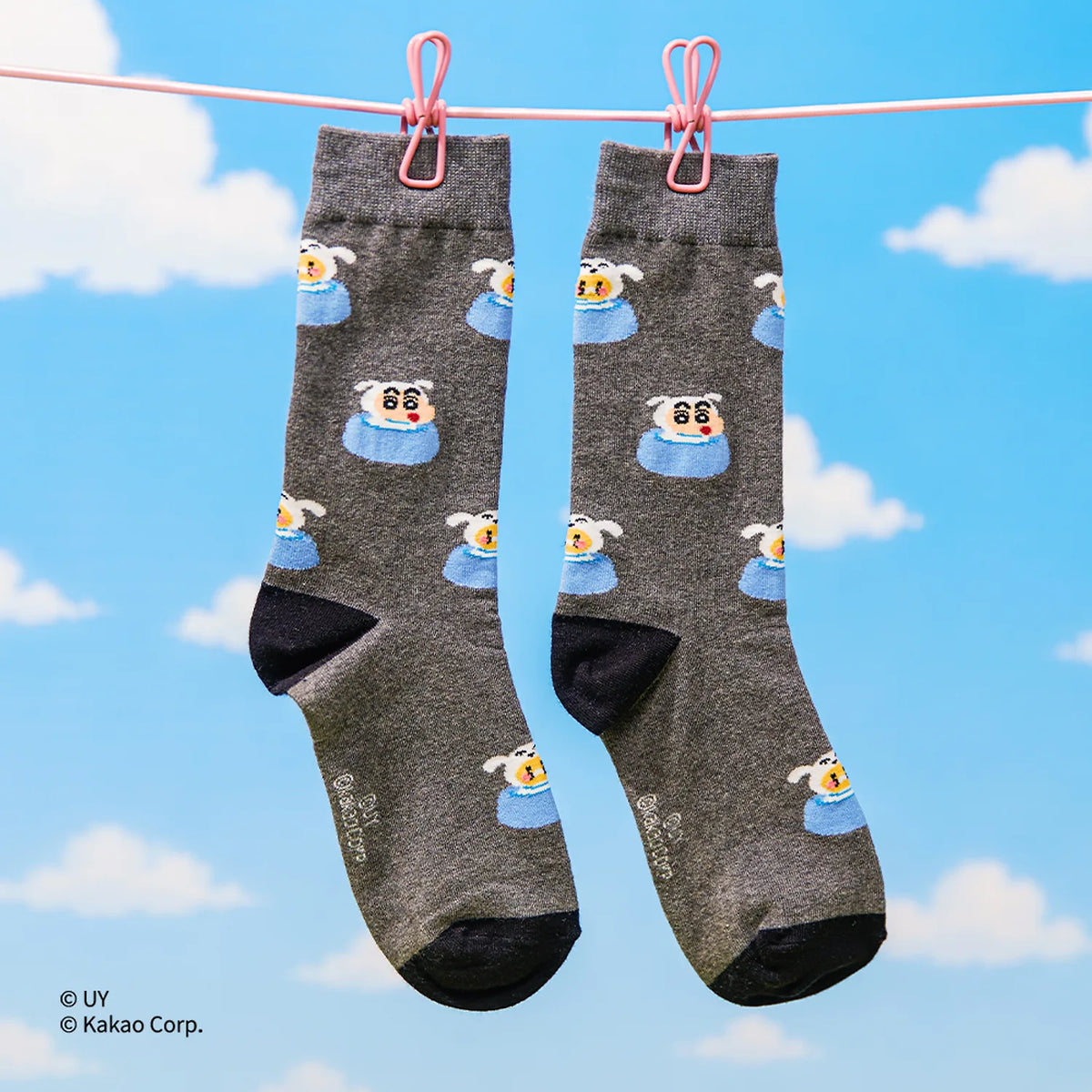 Add a playful touch to your everyday outfits with the Kakao Friends x Crayon Shinchan - Socks.