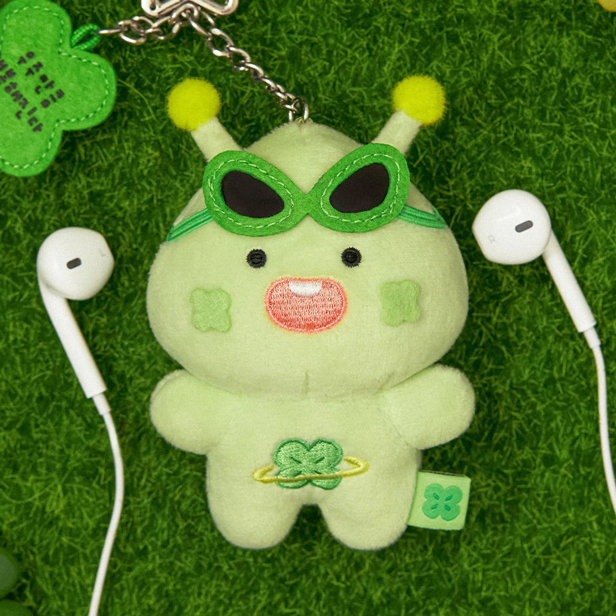Add a playful character accessory to your collection with the Kakao Friends - Little Apeach Lucky Alien Keyring Doll.