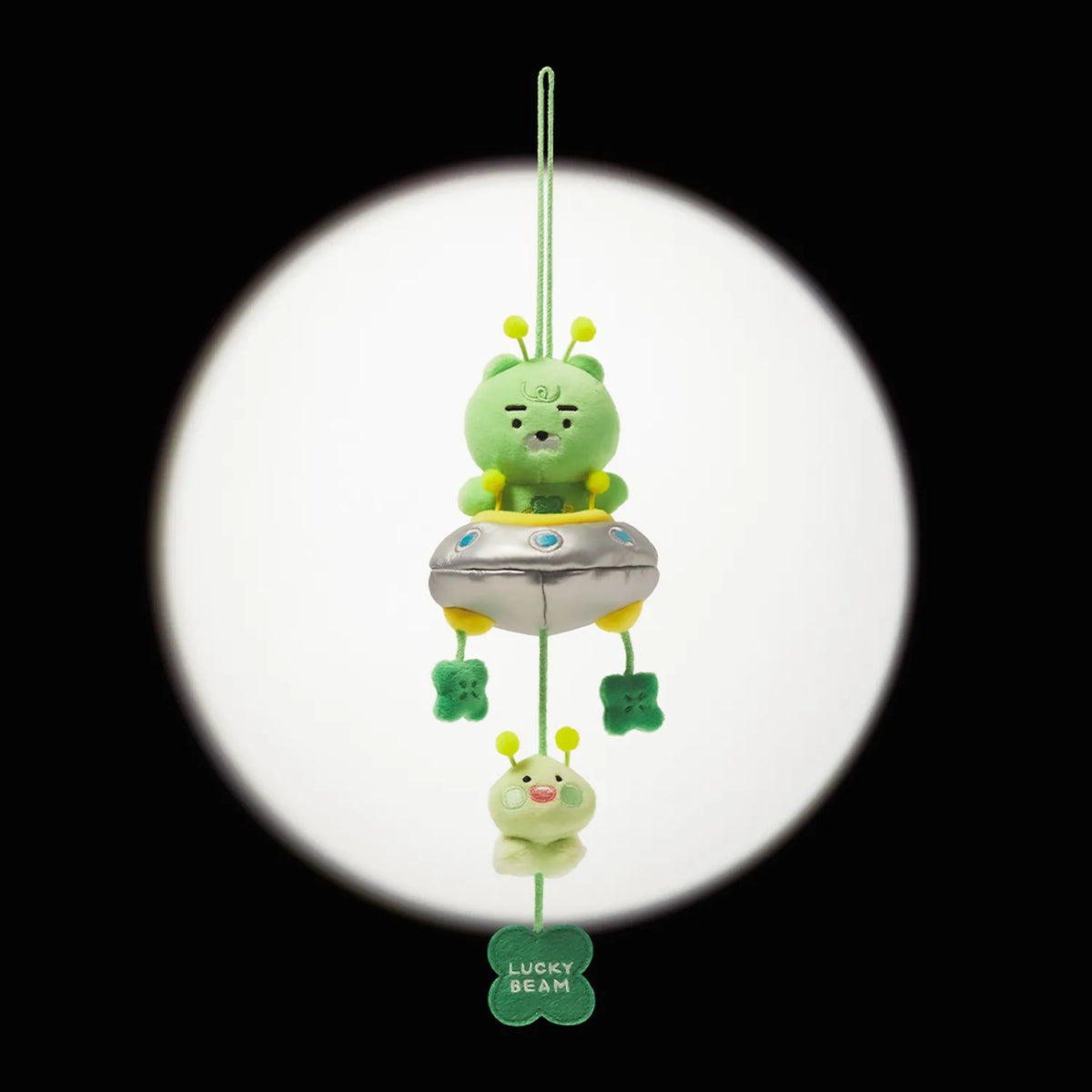 Add a playful touch to your space with the Kakao Friends - Lucky Alien Hanging Doll.