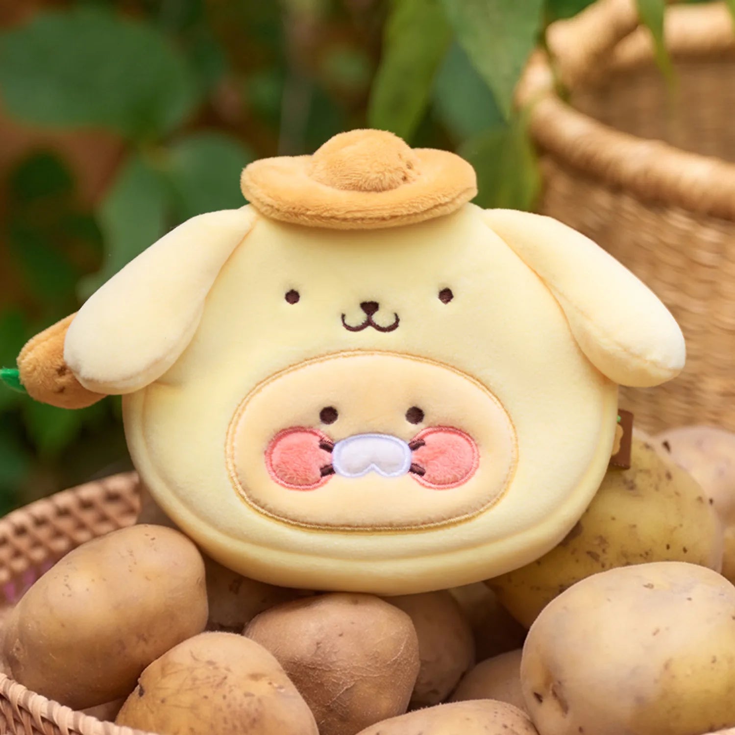 Keep your small essentials organized with the Kakao Friends x Pompompurin - Chunsik Face Pouch.