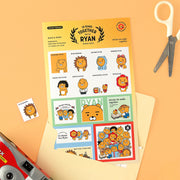 Celebrate a special milestone with the Kakao Friends Ryan 10th Anniversary Commemorative Stamp Sticker.