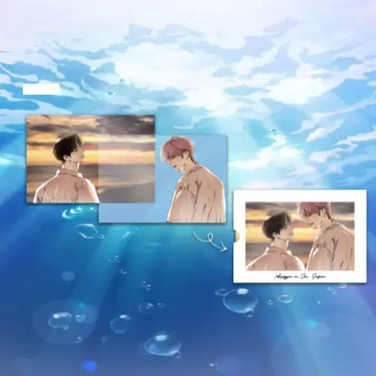 Arpeggio On Sea Surface X BeOn - Layered Photocards - BeOn Cafe - Photo Card - Harumio