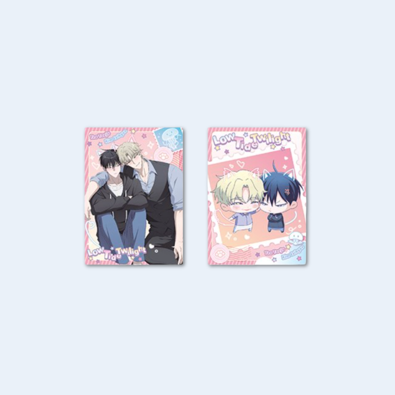 This collectible card set features exclusive artwork from the collaboration between Low Tide in Twilight Animation and Soyomo.