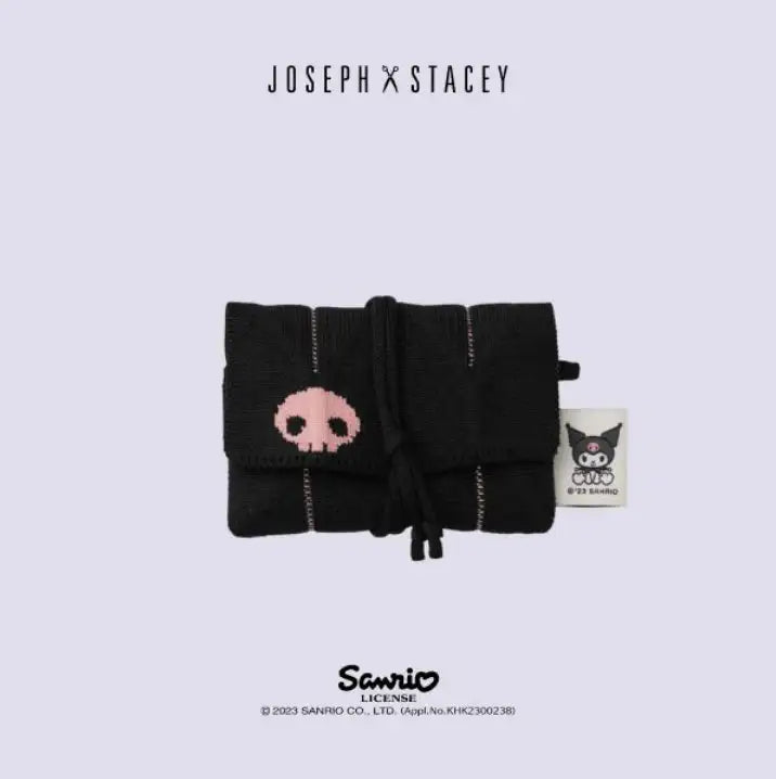★JOSEPH&STACEY★ Lucky Pleats Knit Card Wallet Kuromi Rich Joseph And Stacey - Lucky Pleats Knit Card Wallet – Harumio