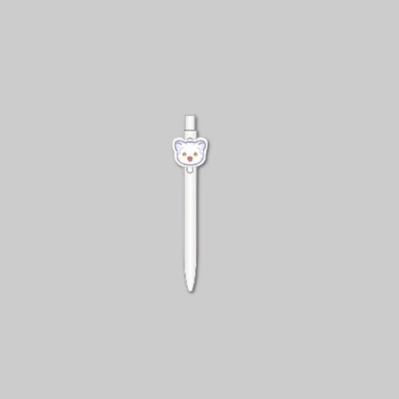 Add a cute and charming touch to your everyday writing with the Acrylic Ball Pen from The Black Leopard Family's Snow Leopard Baby: Bloom in the Garden.