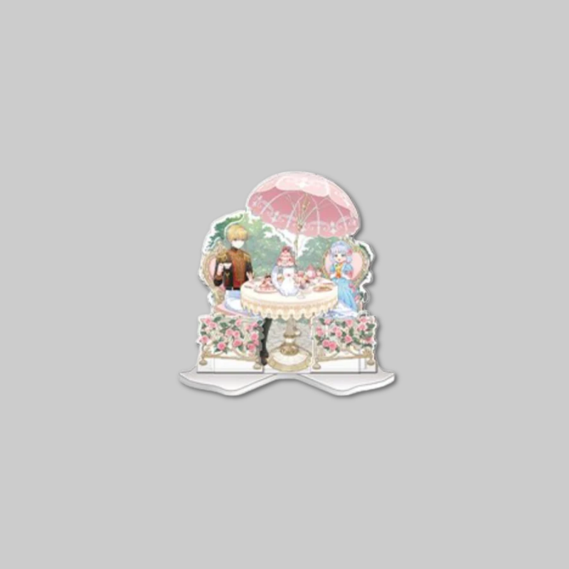 Bring the adorable world of The Black Leopard Family's Snow Leopard Baby: Bloom in the Garden to life with the Acrylic Diorama Stand.