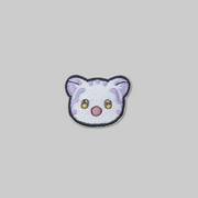 Add a cute and charming touch to your collection with the Emboridery &amp; Patch Brooch from The Black Leopard Family's Snow Leopard Baby: Bloom in the Garden.