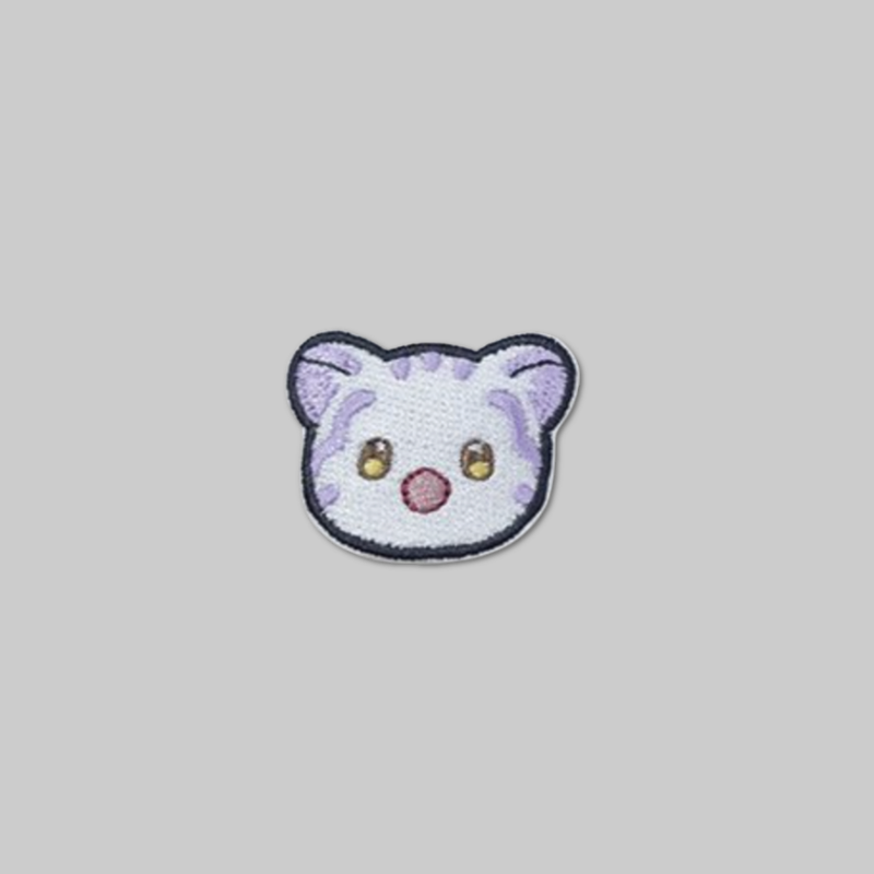 Add a cute and charming touch to your collection with the Emboridery &amp; Patch Brooch from The Black Leopard Family's Snow Leopard Baby: Bloom in the Garden.