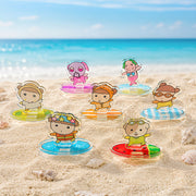 Bring some playful summer energy to your collection with the Maru is a Puppy – Surfing Acrylic Stand (Random).