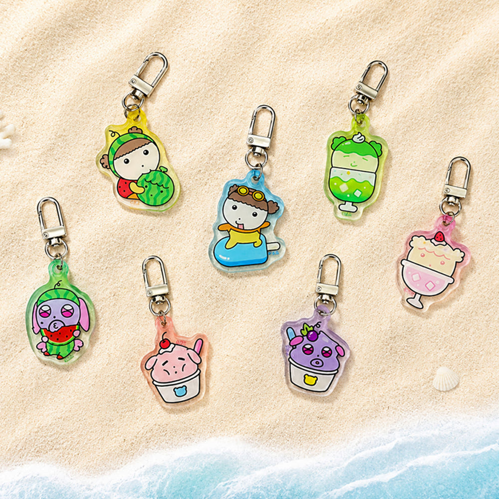 Take a little summer fun wherever you go with the Maru is a Puppy – Surfing Epoxy Acrylic Keyring (Random).