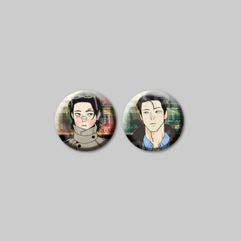 Add a collectible touch to your merchandise collection with the Master-Peace: The Scene - Can Badge Set.