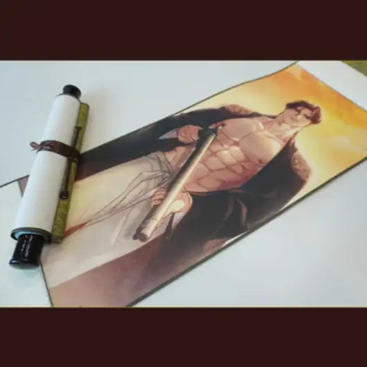 Toxin - The Black Martial Emperor Royal Portrait (Silk Scroll) - Mr Blue - Scroll - Harumio