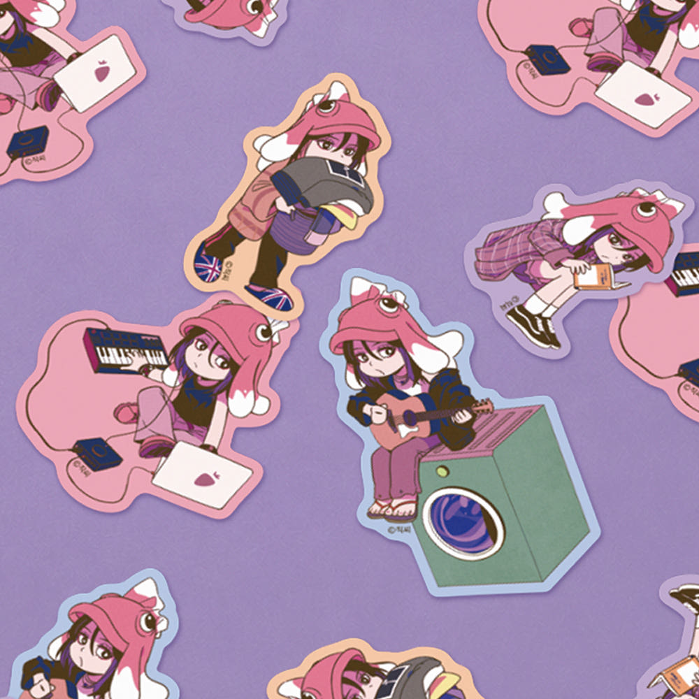 Featuring character artwork inspired by My Bias Gets on the Last Train, this collectible sticker set showcases charming illustrations in a larger format for added visual impact.