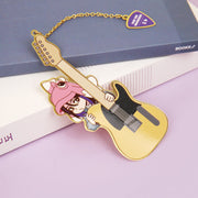 Featuring character-inspired artwork from My Bias Gets on the Last Train, this collectible metal bookmark combines practical functionality with elegant design.