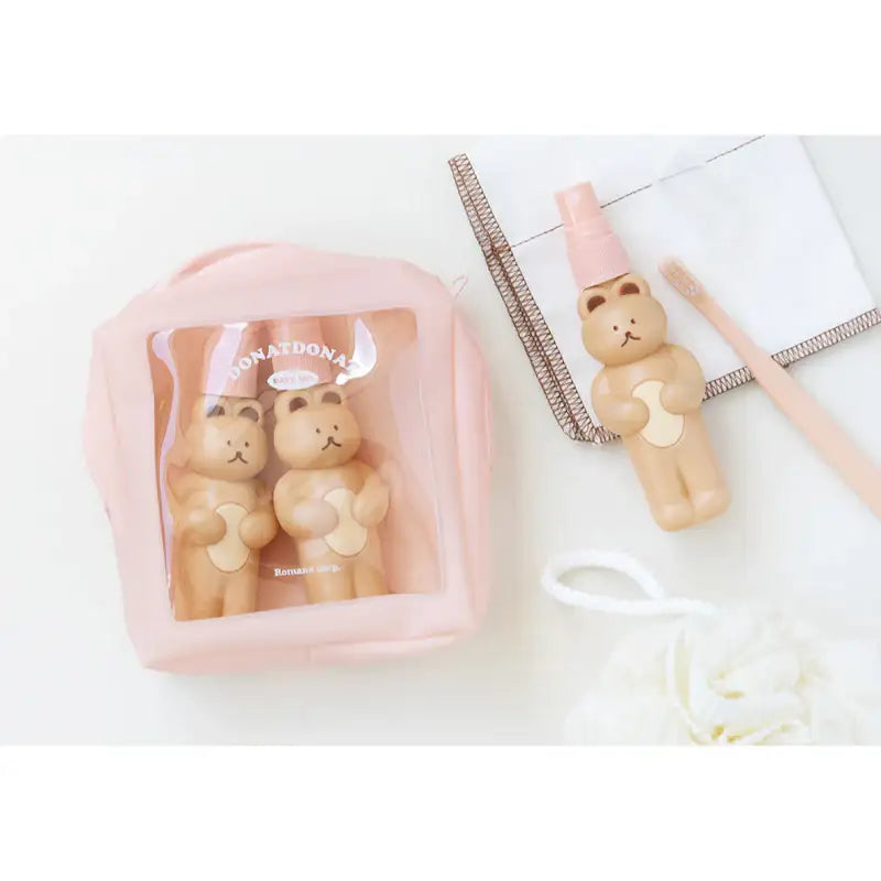 Romane - DONATDONAT Bear Travel Bottle Set - Romane - Travel Container - Harumio