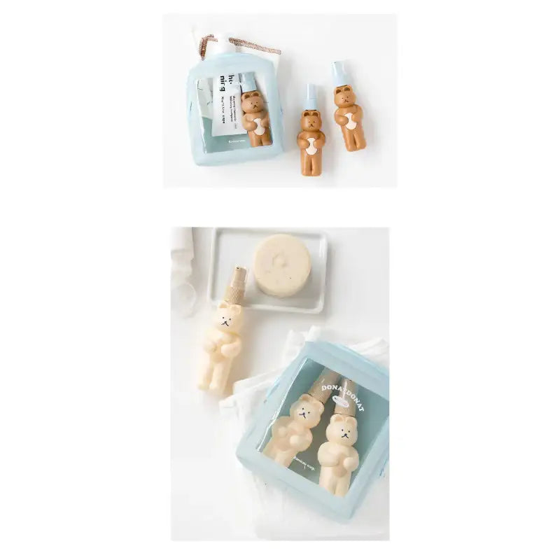 Romane - DONATDONAT Bear Travel Bottle Set - Romane - Travel Container - Harumio