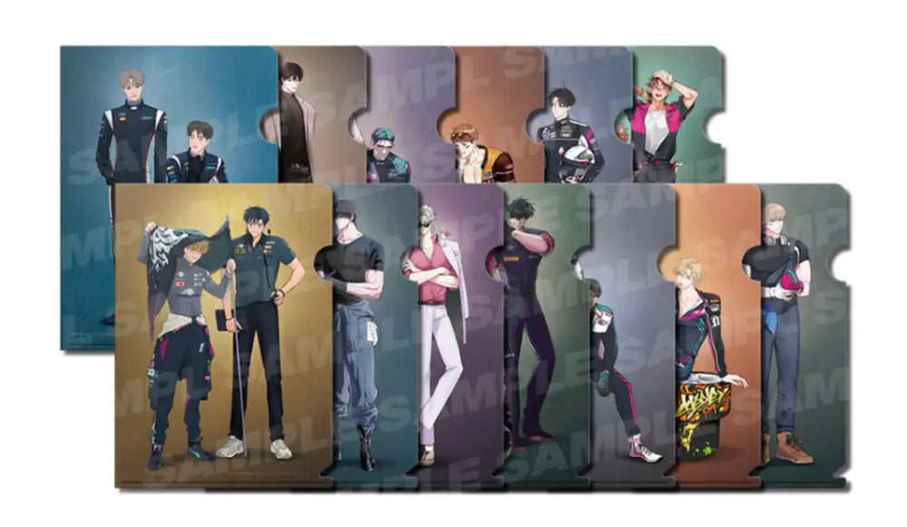 Racing To Another Pink Pop Up Store - Clear File( A5) & Couple Postcard - Lezhin - Accessories, Toys - Harumio