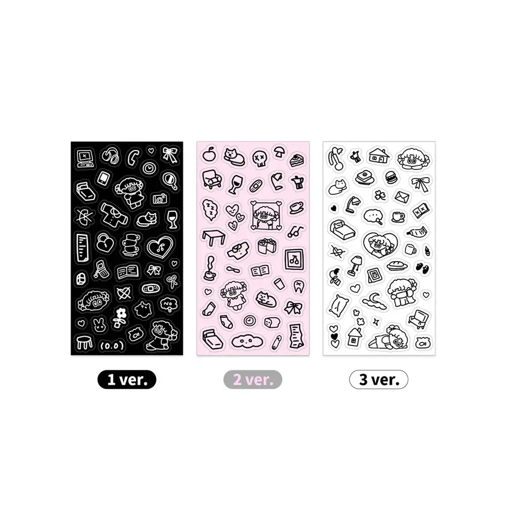 Standard Love Dance - LEEGONG Black Cherry Pie Seal Sticker - Line Friends Square - Sticker - Harumio