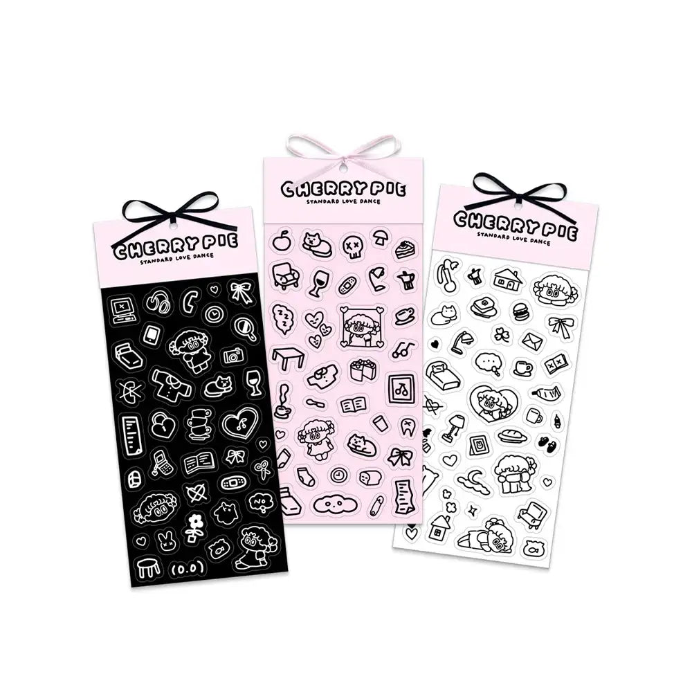 Standard Love Dance - LEEGONG Black Cherry Pie Seal Sticker - Line Friends Square - Sticker - Harumio