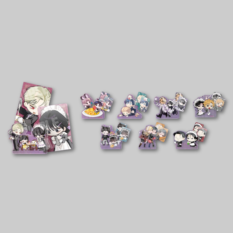 This premium acrylic block features exclusive SD (Super Deformed) couple artwork inspired by Salon de Lebom.
