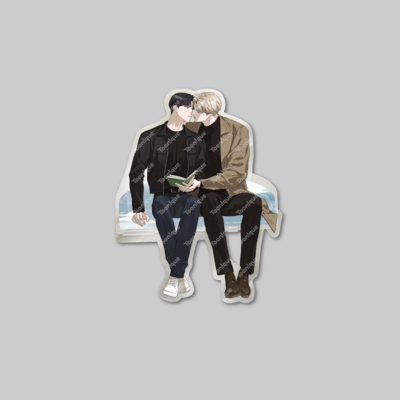 Bring your favorite series-inspired merchandise to your workspace with the Salt Society x Toonique - Desk Sitting Acrylic Stand.