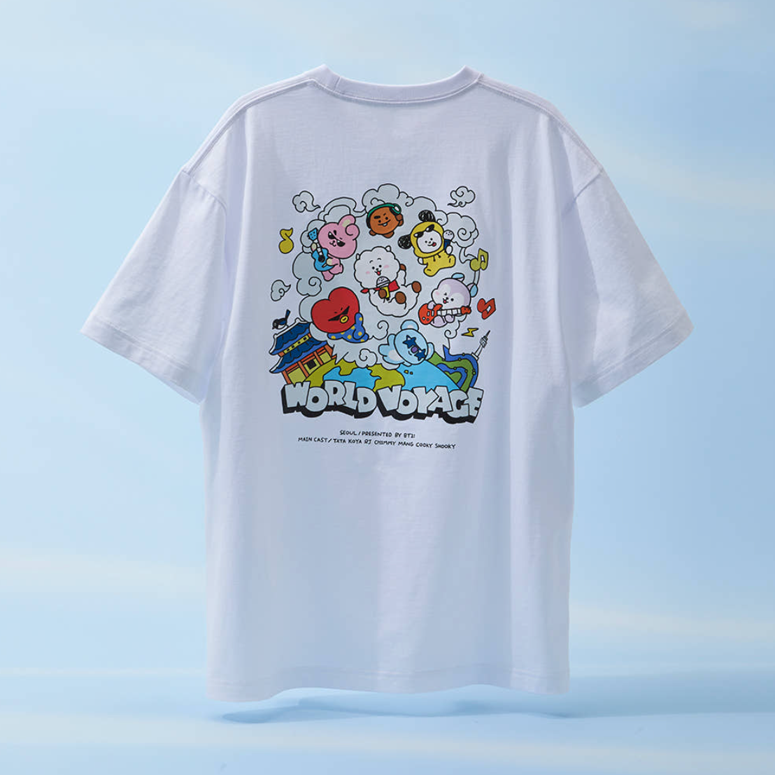 BT21: WORLD VOYAGE - Short Sleeve T-shirt (White)